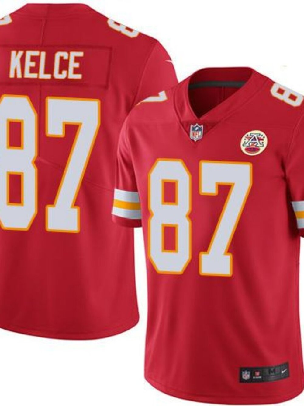 TRAVIS KELCE 87 - KANSAS CITY CHIEFS RED STITCHED FASHION JERSEY - YOUTH